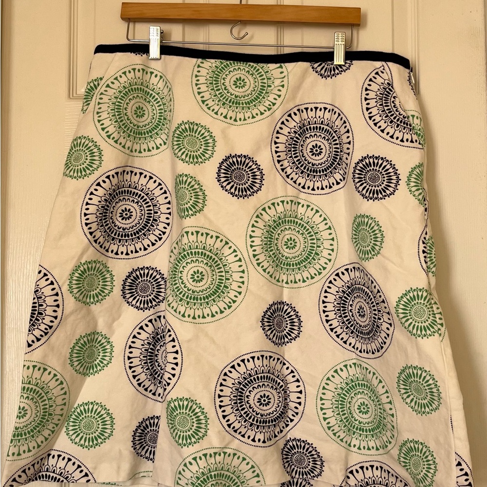 Laura Ashley Linen A-Line Skirt, With Pockets!